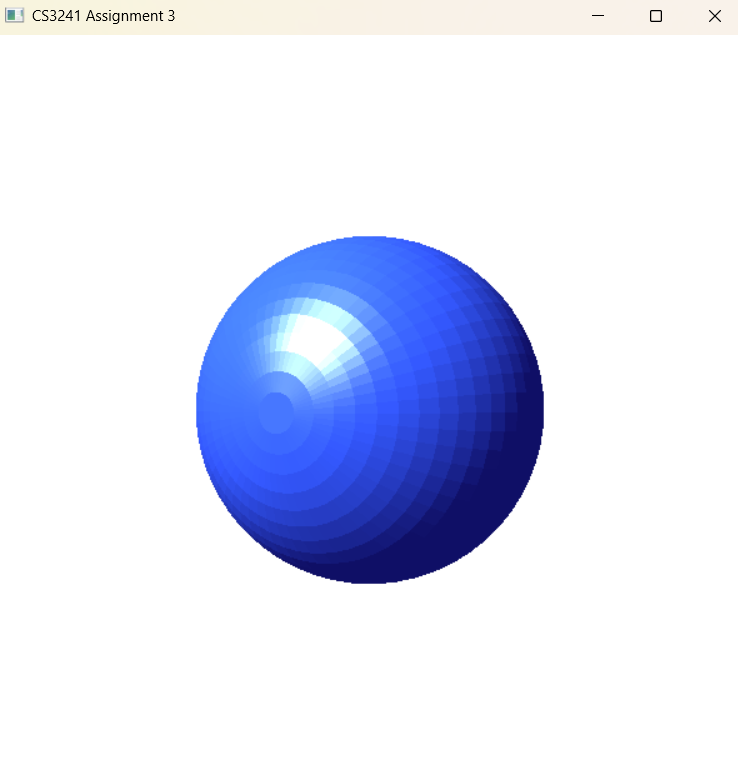 Flat shading with highlights on a sphere