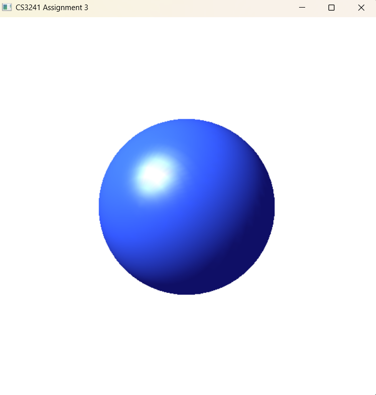 Smooth shading with highlights on a sphere