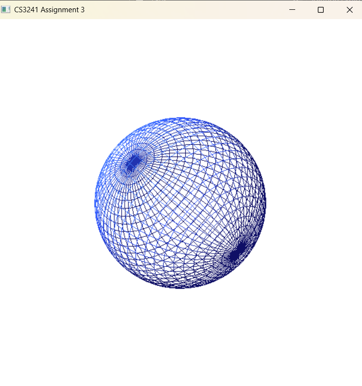 Wireframe wiew of a sphere