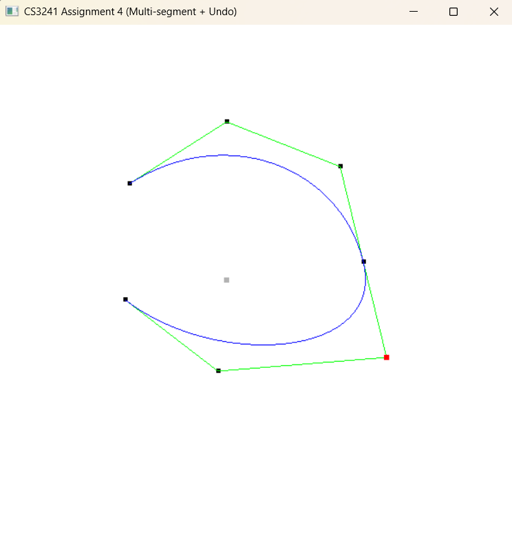 C1 continuous Bezier curve