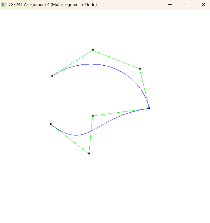 Basic Bezier curve implementation