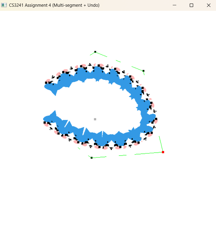 Cat shape using Bezier curves